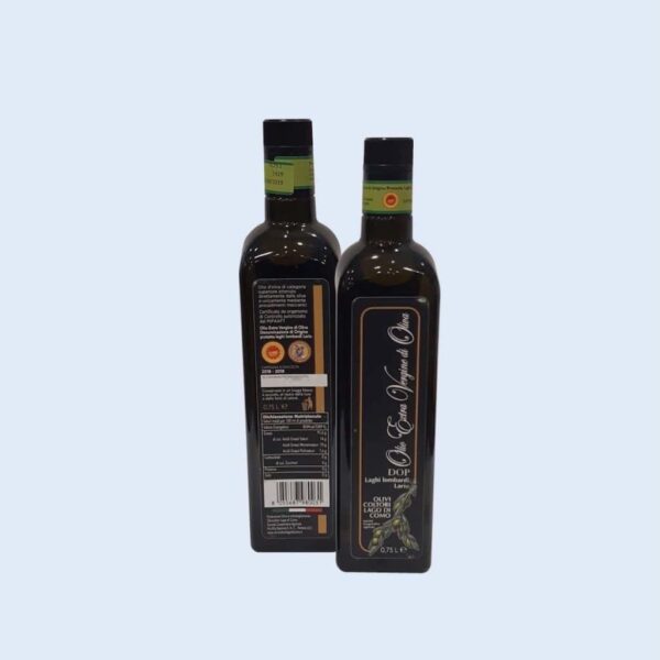 Bottles of olive oil from Lake Como
