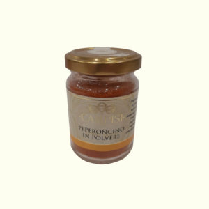 Jar of Italian chili powder food shop Bellagio
