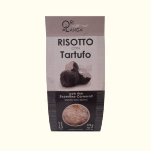 Package of Italian carnaroli rice with truffle food shop Bellagio